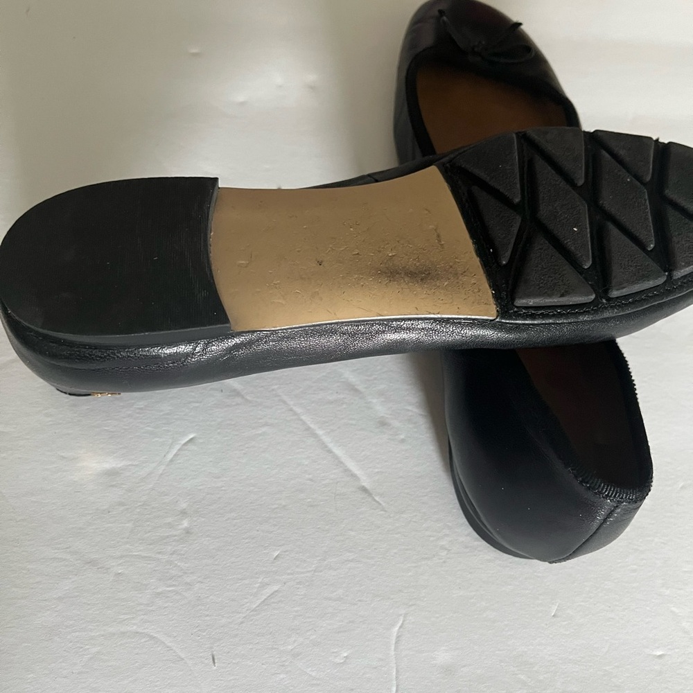 Tory Burch Black Ballet Flats with Gold Accent - Picture 4 of 9